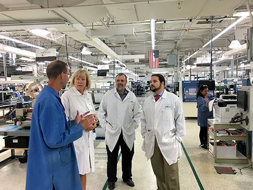 Senator Julie Morrison tours Creation Technologies in Wheeling
